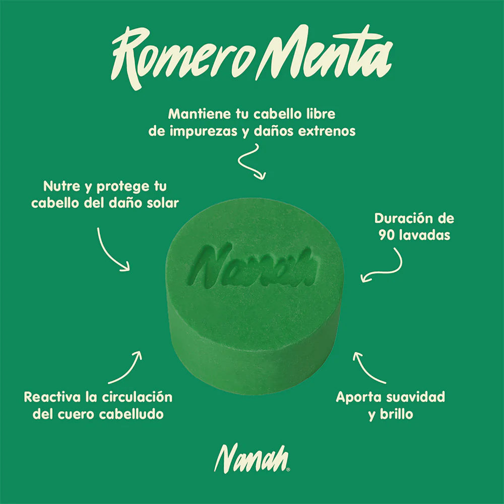 Shampoo sólido de romero y menta