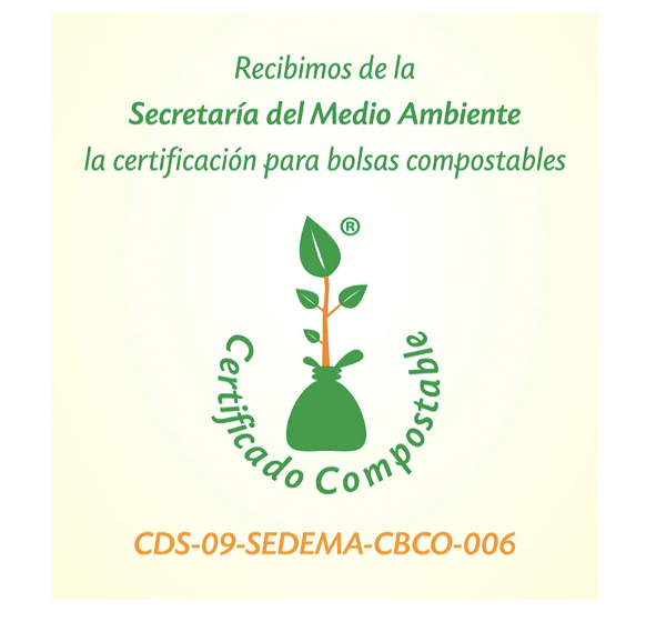Ecobolsas compostables para basura de fécula de maíz