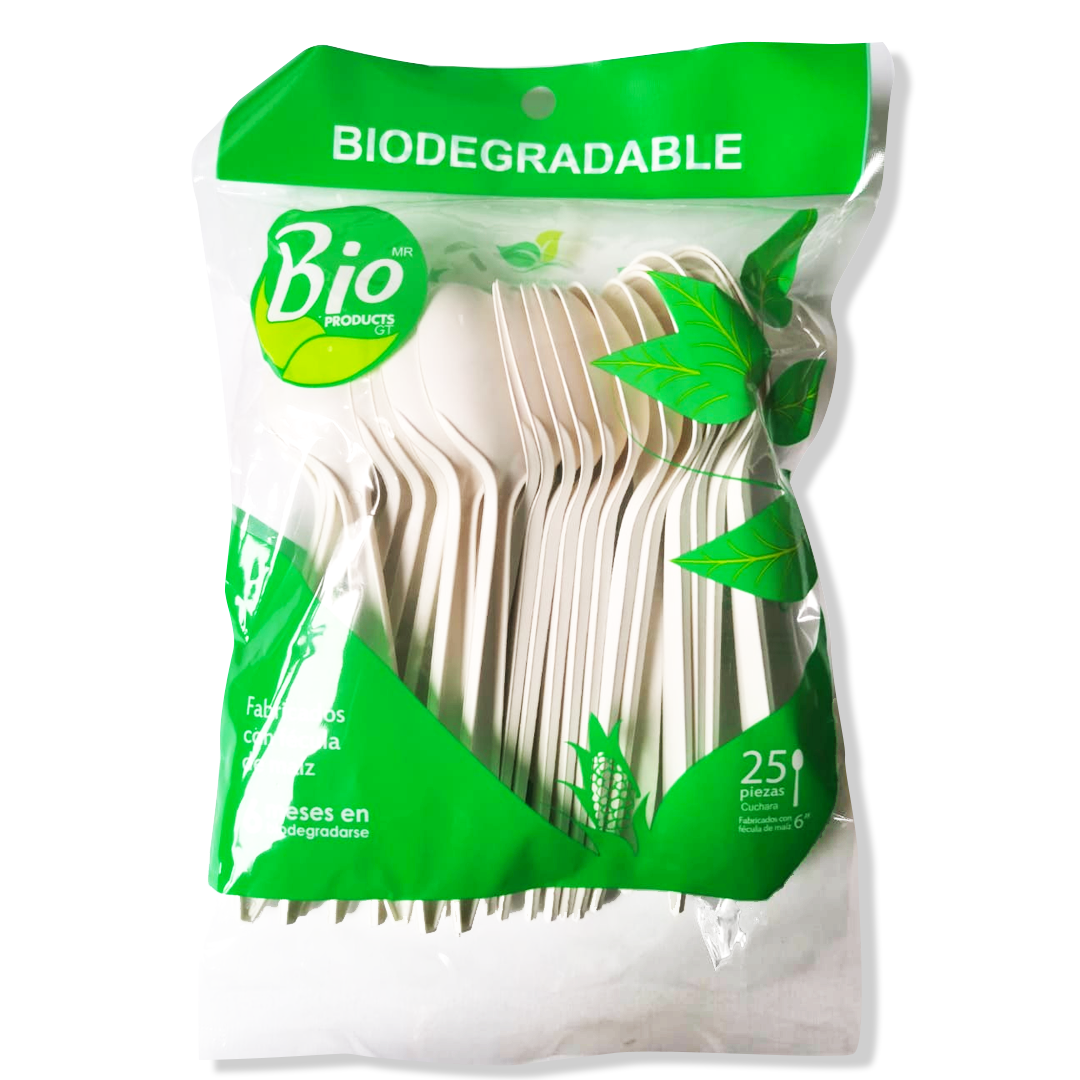 Cucharas desechables de fécula de maíz