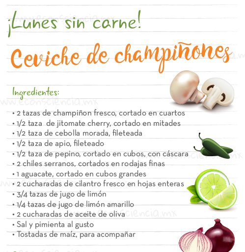 Lunes sin carne - Ceciche de champiñones