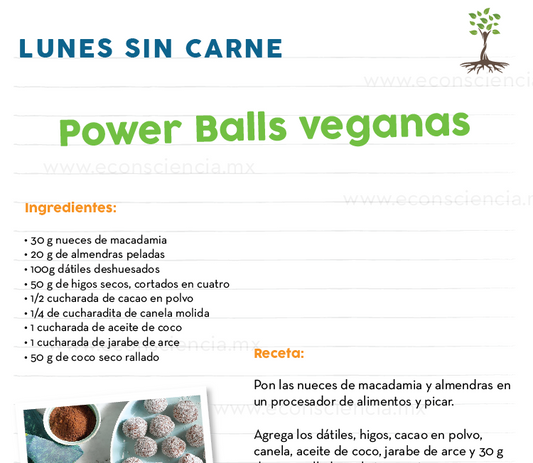 Lunes sin carne - Power Balls veganas