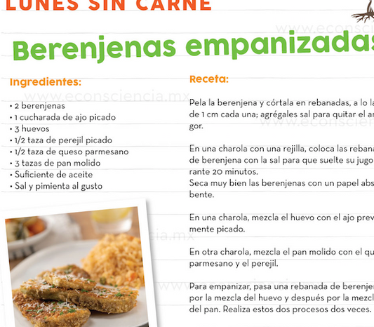 Lunes sin carne - Berenjenas empanizadas