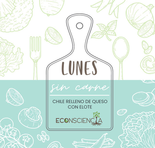 Lunes sin carne - Chile relleno de queso con elote