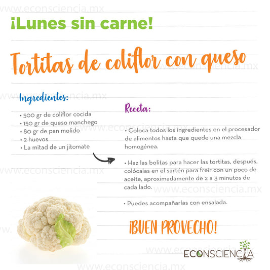 Lunes sin carne - Tortitas de coliflor con queso