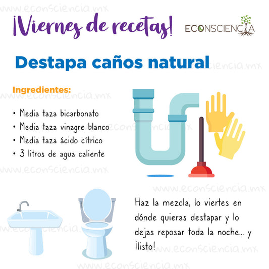 Viernes de recetas - Destapa caños natural