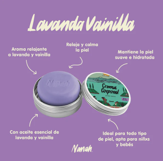 Crema corporal de lavanda-vainilla