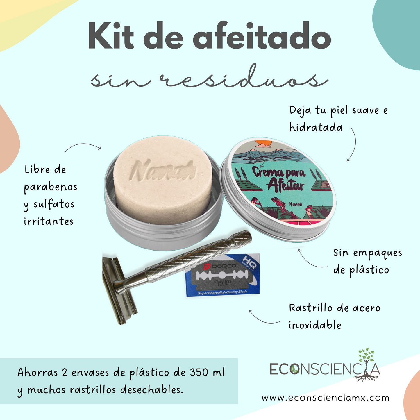 Kit afeitado sin residuos