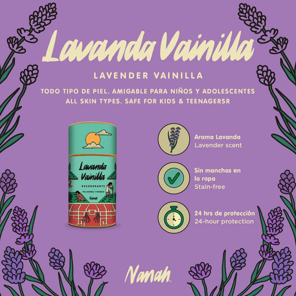 Desodorante de lavanda y vainilla