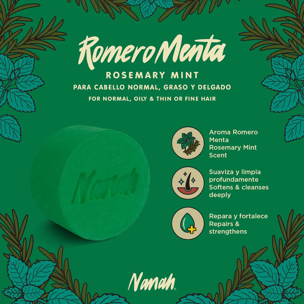 Shampoo sólido de romero y menta
